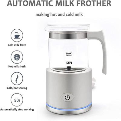 Automatischer Milchaufschäumer, abnehmbarer elektrischer Milchdampfer, Milchaufschäummaschine, automatischer Heiß-Kaltschaum-Maker für Kaffee, heiße Schokolade und Cappuccino