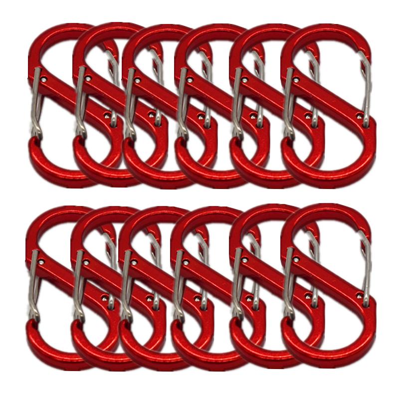 Bilateral Suspended Buckles In Aluminum Alloy For Outdoor Sports Bottle Locking Ring  Keychai Luggage Buckl S-shaped Carabine