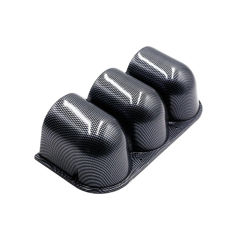 Car 52mm Carbon Triple Hole Gauge Pod Gauge Cup Dash Pod Mount Holder Pod Plastic Holder