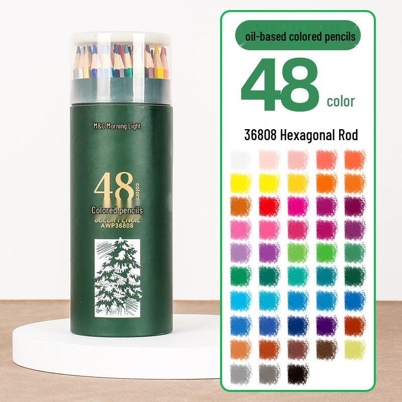 Morning Light No-Sharpen Water-Soluble & Oil-Based Colored Pencils for Kindergarten & Primary Students
