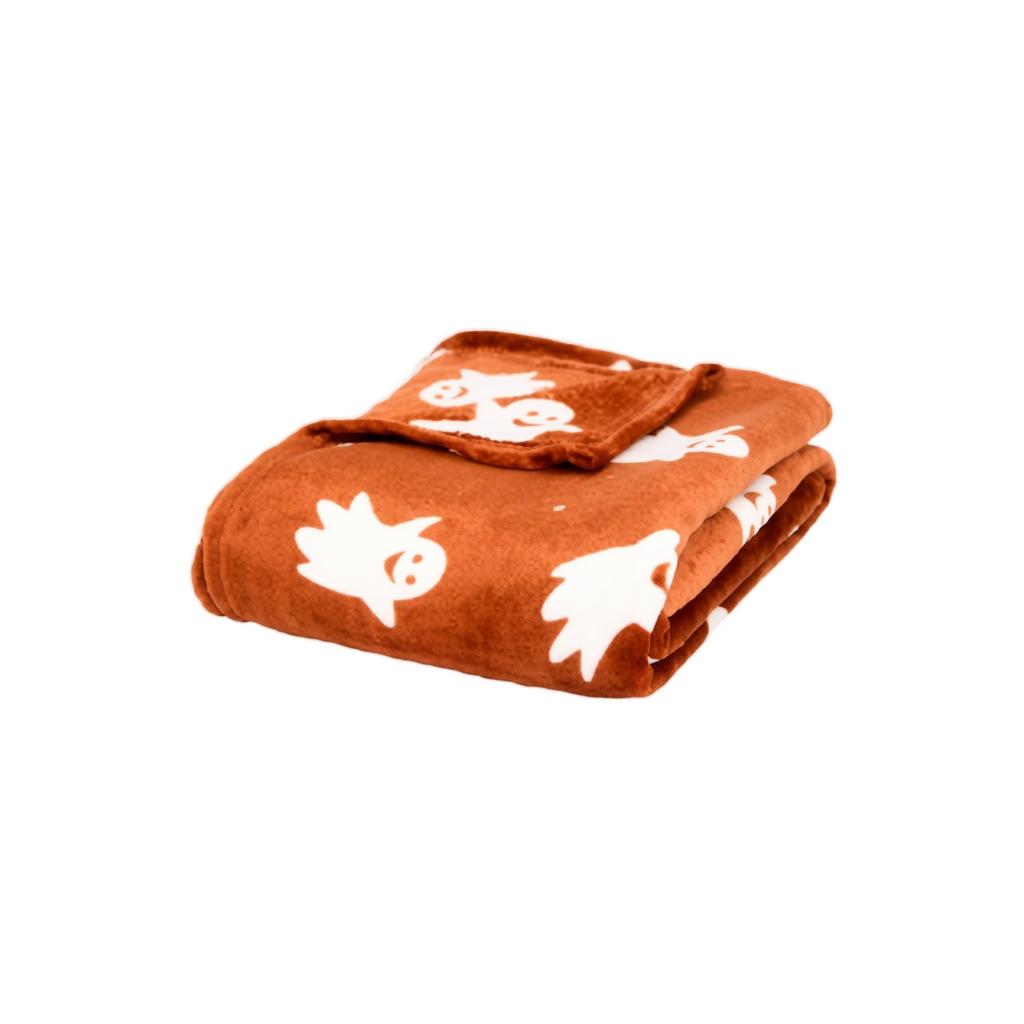 Flannel Halloween Throw Blanket with Single-Sided Print for Bed, Couch and Sofa