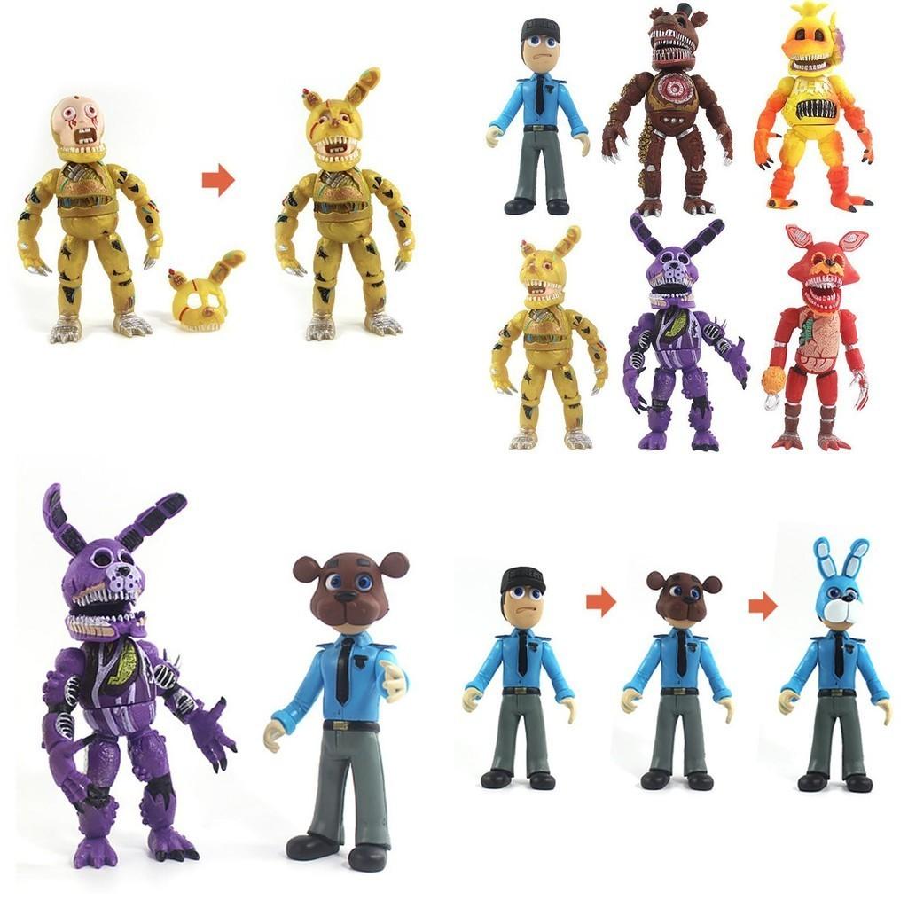 Vibrant 6pcs Fnaf Five Nights At Freddy's Light Up Action Figures For Kids