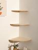 Scalloped Corner Shelves Floating Wall Shelf Storage Rack Wooden Wall Decor Bedroom Living Room Kitchen  Home Decorations Ledge