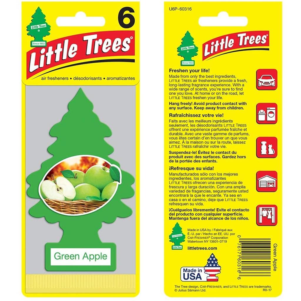 Little Tree Air Freshener [Green Apple 6pac] Great value set