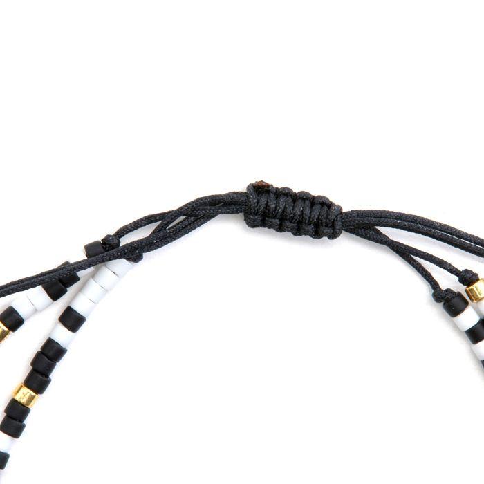 Bracelet - Luxenter - Furie - finition or jaune 18k - Cristal noir - Largeur 3,5 mm