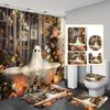Enchanting Underwater Coral Reef Bathroom Set - Waterproof Shower Curtain, Toilet Lid Cover, Bath Mat, and Contour Mat