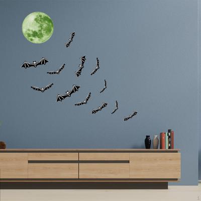 Luminous Halloween Stickers Glowing Window Clings Wall Poster Waterproof Decal
