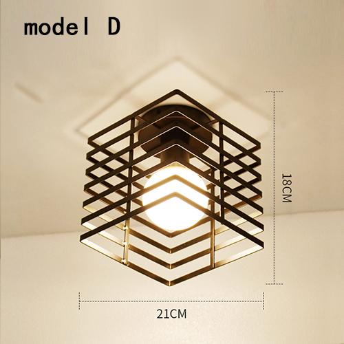 Retro Deckenleuchte Schwarz/Weiß E27 220V Vintage Deckenleuchte Lampe Gemütliche Deko für Schlafzimmer Flur Esszimmer Schwarz Loft