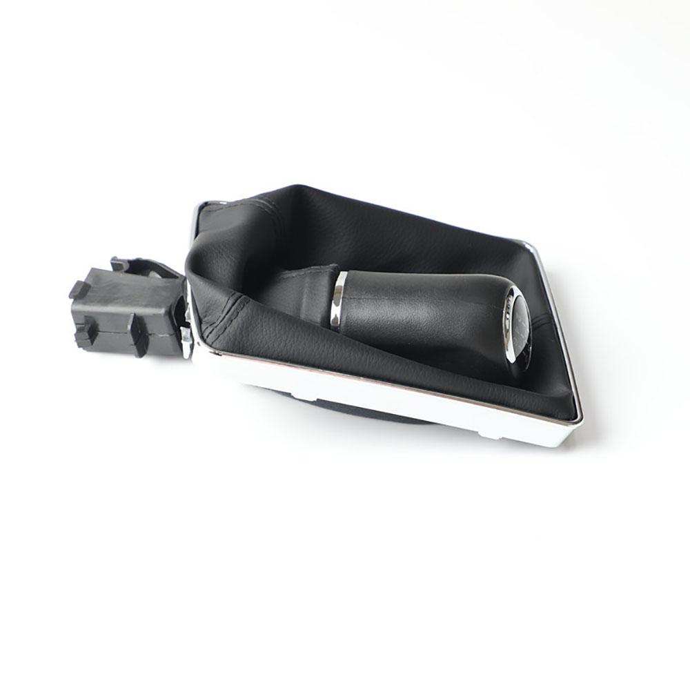 6 Speed Gear Shift Knob Gaiter Kit Fit For Opel Astra H 2005-2010 Black + Silver