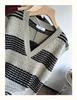 Xiao Wang's Winter Korean Style Plus Size V-Neck Striped Sweater Vest