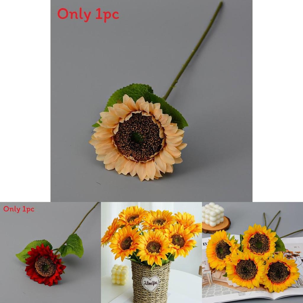 Sunflower Silk Flower Decor For Home Wedding Photography Outdoor Styling