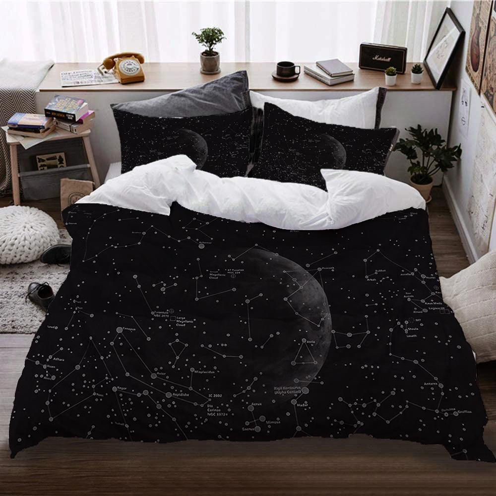 Cosmic Interstellar Wind Bed Three-Piece Set Four-Piece Digital Printing Quilt Cover Pillowcase Sheet