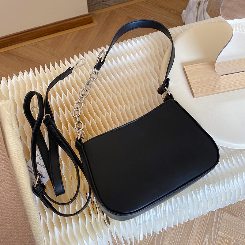 

Newest Fashion Women Luxury Handbag Pu Leather Simple Underarm Chain Shoulder Bags Female Daily Design Totes Purse Pouch
