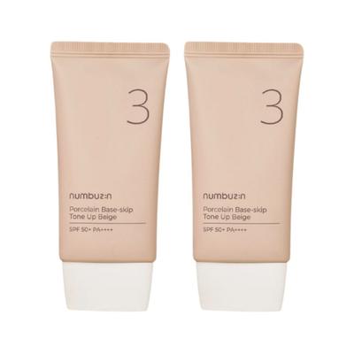 Ne. 3 Porcelánové zrnité podložky rozjasňující tón pleti BEIGIC 35ml+35ml (SPF 50+PA++++) Přírodní tónovací krém s SPF 1+1, 70 ml, 1 ks.