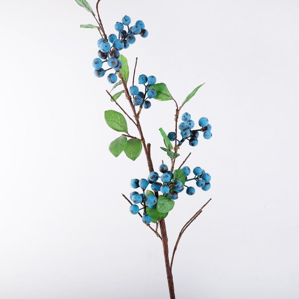 Green Leaves Artificial Foam Berries Branch Luxury Faux Good Luck Fruits Simulation Fruit Tree Plastic Elegant