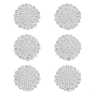 6 Lace Placemats for Tableware, Cup Pads, Handcrafted Designs Dining and Parties