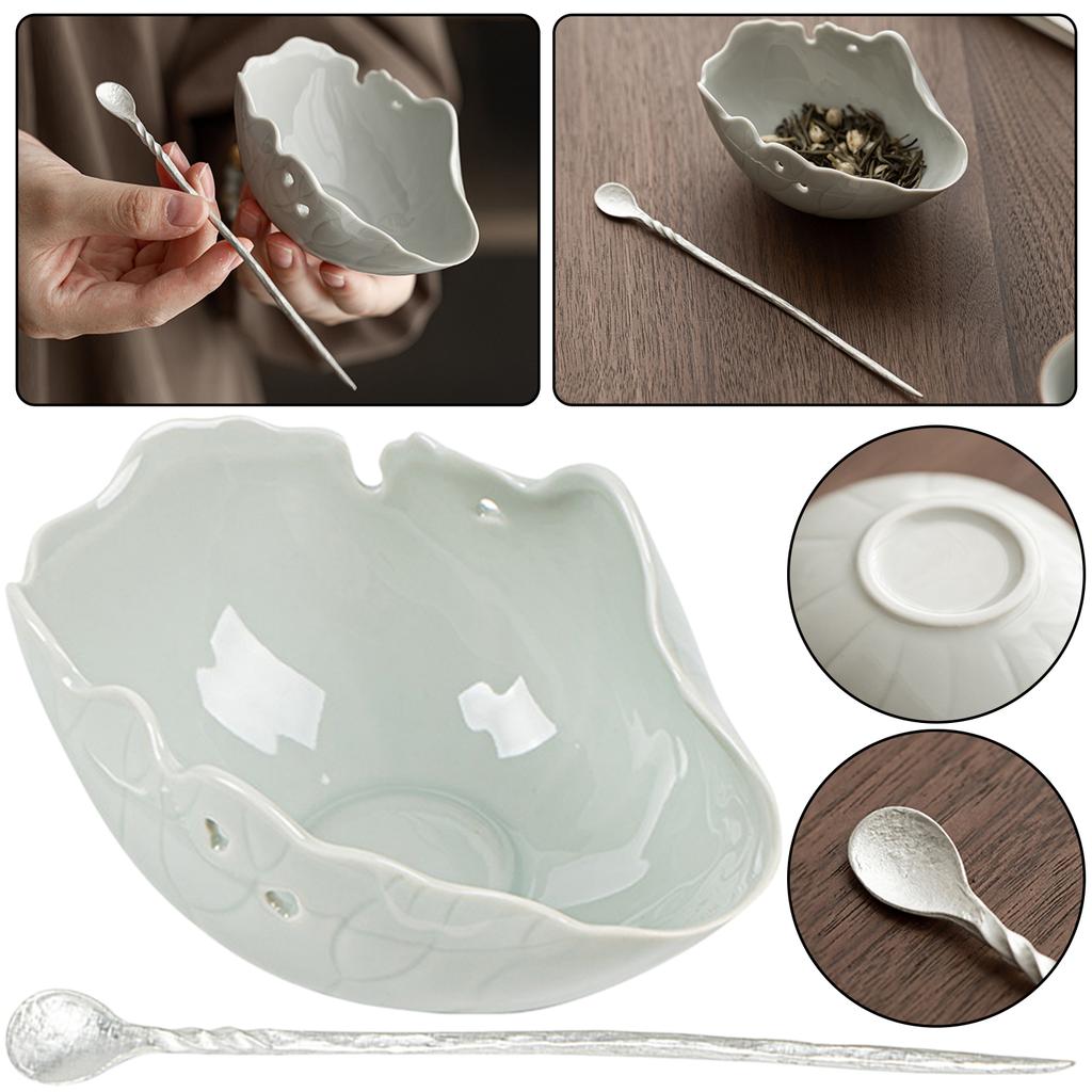 Ceramics Tea Scoops Tea Spoon Handcrafted Old Style KongFu Tea Scoops Tea Spoon For Home Teahouse Office
