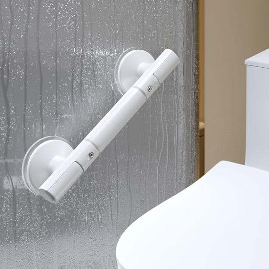 Suction Cup Bathroom Handrail Strong Grip Stability Easy Installation Removable Anti-slip Shower Grip Bar