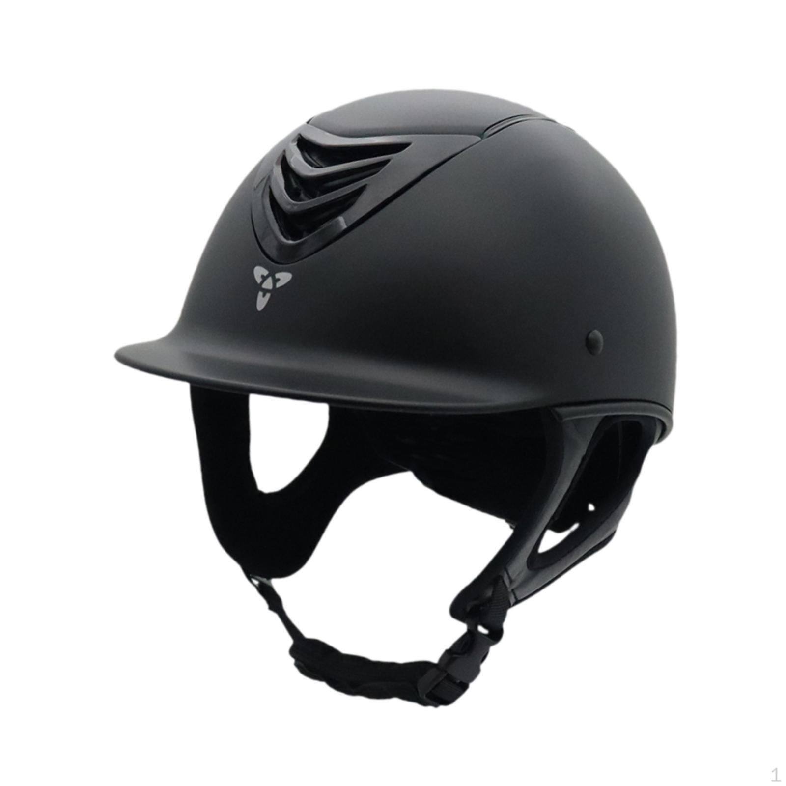 

Шлем для верховой езды для всадников, профессиональная легкая вентиляция Black 58cm to 62cm