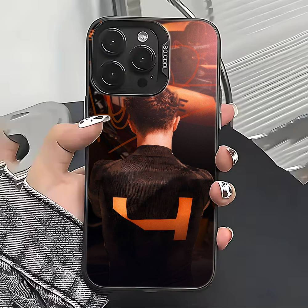 Racer Lando N-Norris Phone Case For iPhone 17,16,15,14,13,12,11 Plus,Pro Max,XS,Colorful Silver Black Cover