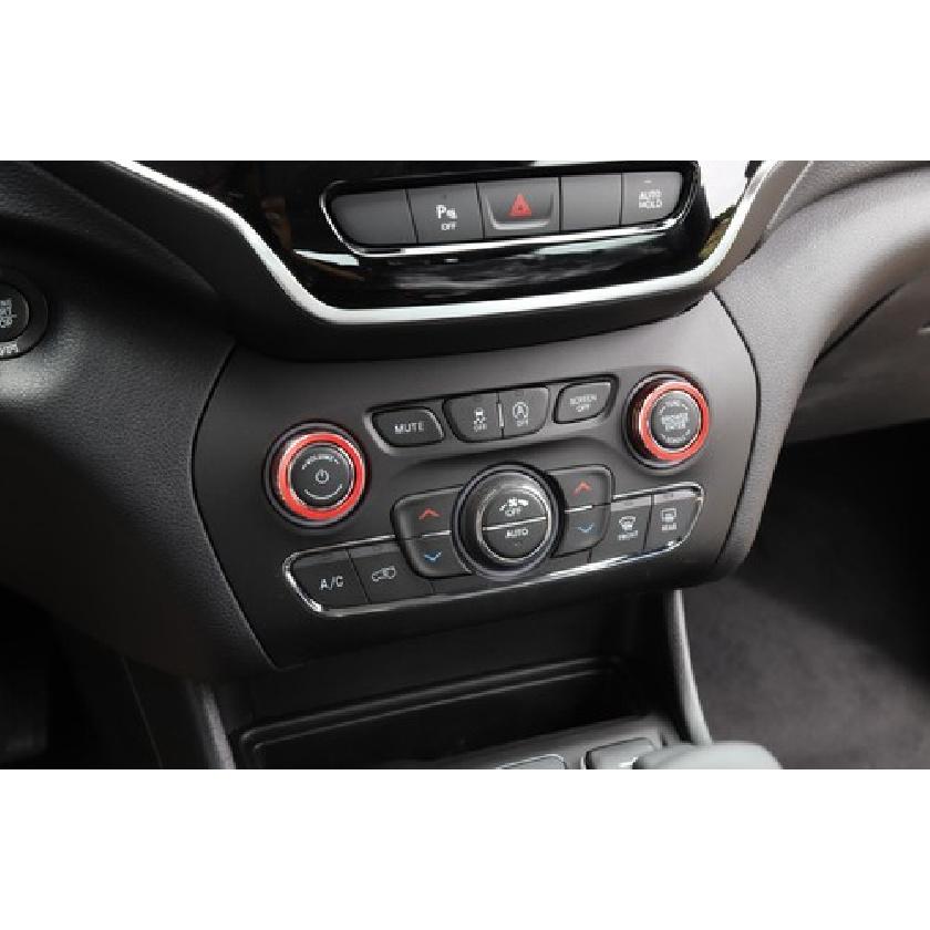 Fit For Dodge Durango 2015- Red Aluminum Car Volume Switch Button Cover Ring