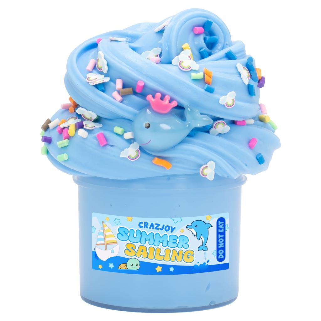 Festliches 2,37oz Fluffy Butter Slime Kit, Nicht klebriges duftendes DIY-Bastelset, weiche Stressbewältigung für Partys und Feiertagsgeschenke