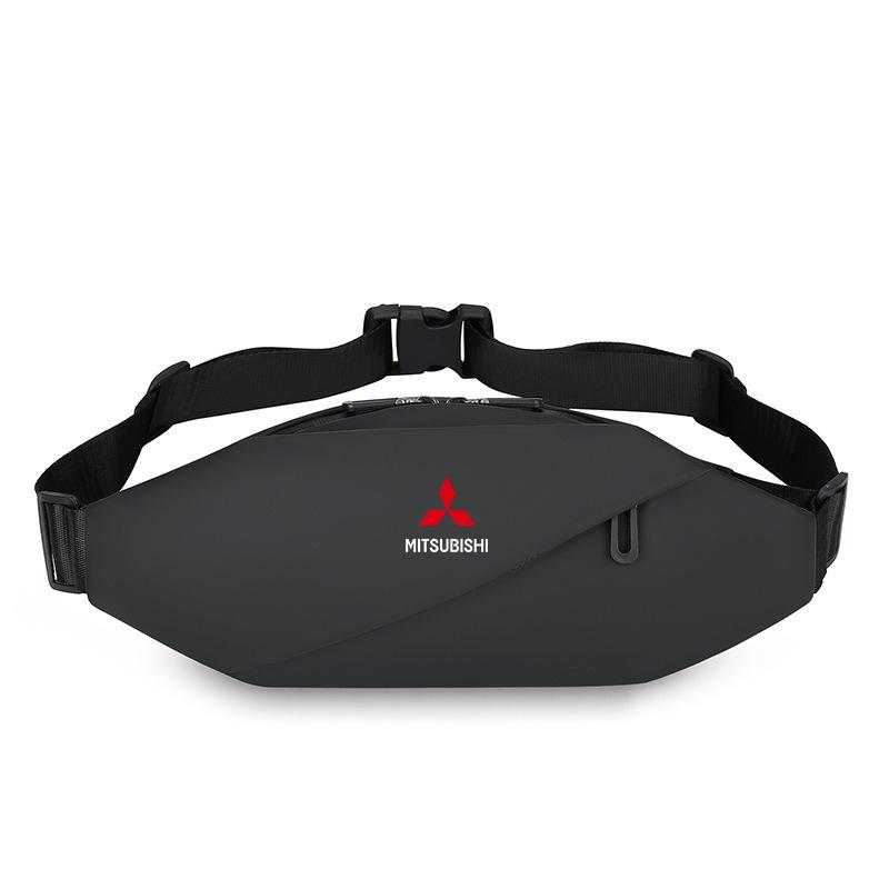 

1Pc Car Emblem Men Chest Bag Phone Organizer Shoulder Pack For Mitsubishi ASX Lancer EVO Pajero Outlander L200 Auto Accessories