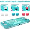 Switch Lite Protective Case with 10 Game Card Compartments Tempered Glass Screen Protector and 6 Thumb Cover Accessories