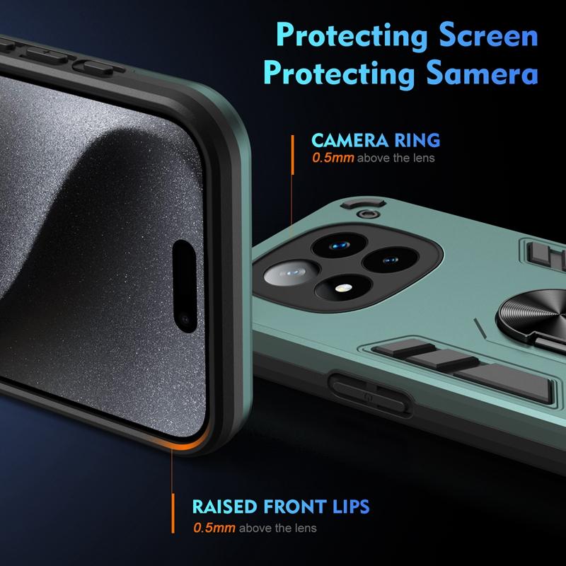 For Xiaomi Redmi Note 14 Pro Plus 5G Case Shockproof Armor Magnetic Holder Ring Case For Redmy Note 14 Pro+ Lens Protect Cover