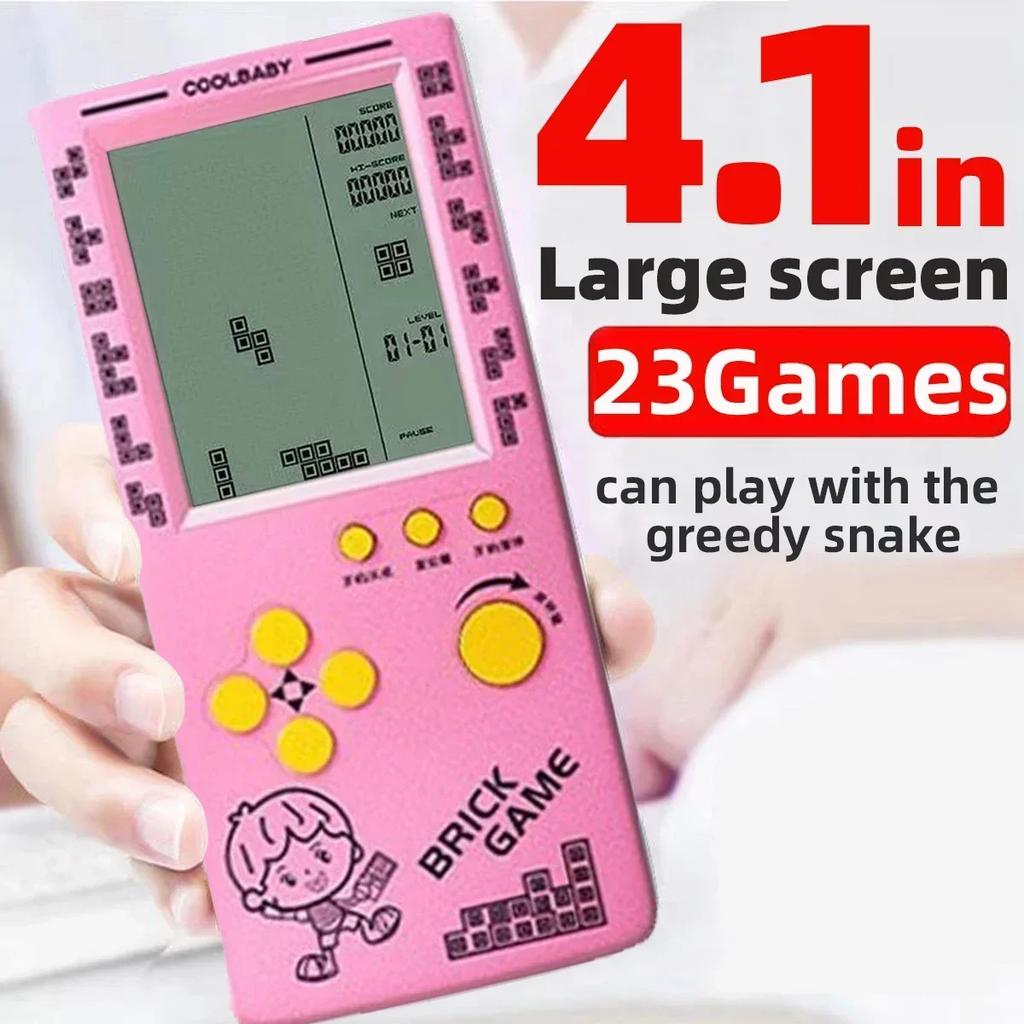 Classic Retro Handheld Game Players for Tetris Console Large Screen Children's Nostalgic Pocket Game Machine Kids Puzzle Toys