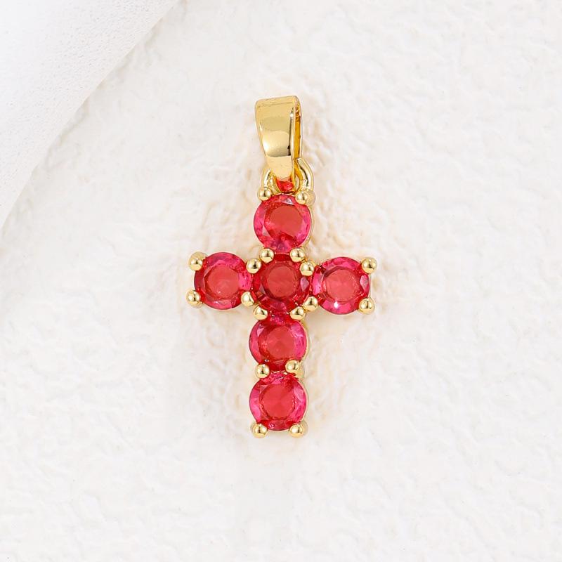 Exquisite Copper Micro-Plated Gold Birthstone Pendant for Every Month