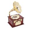 Gramofon Pozytywka Wykwintny Mechaniczny Nakręcany Retro Pozytywka Figurki na Dom Stół Biurko