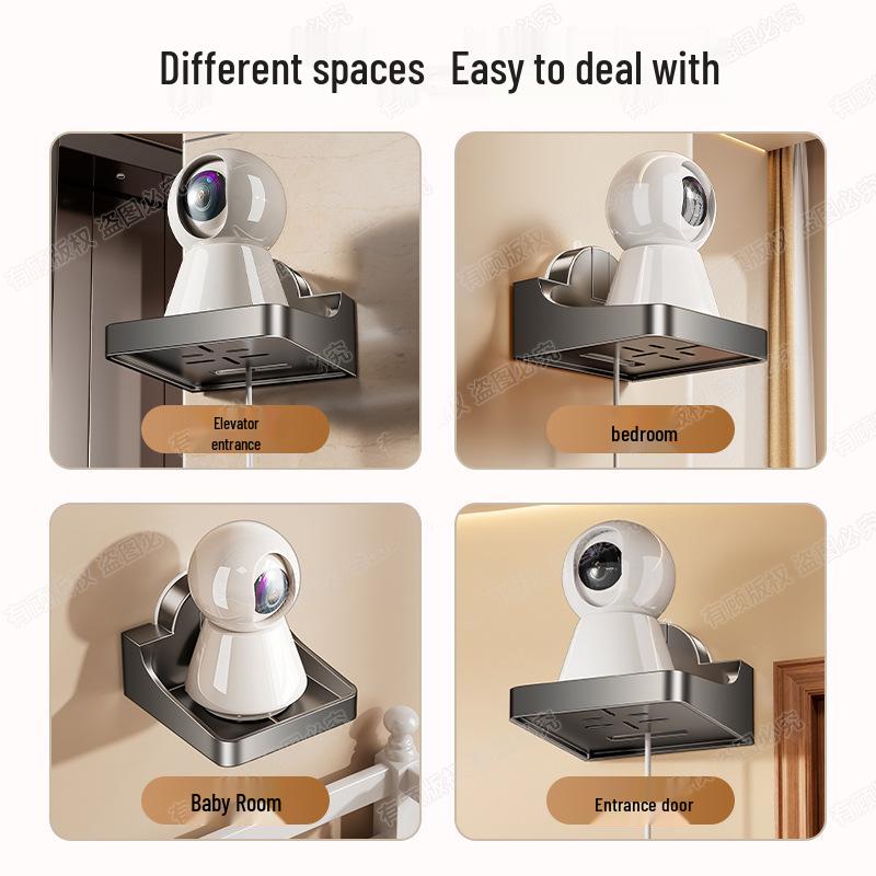 Indoor No-Drill Wall-Mountable Suction Cup Monitor Bracket & Camera Holder