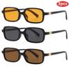 Protective Glasses 3pcs Fashion Small Rectangle Sunglasses Women Colorful Lens Eyeglasses Minimalist Style UV400 Glasses Unisex