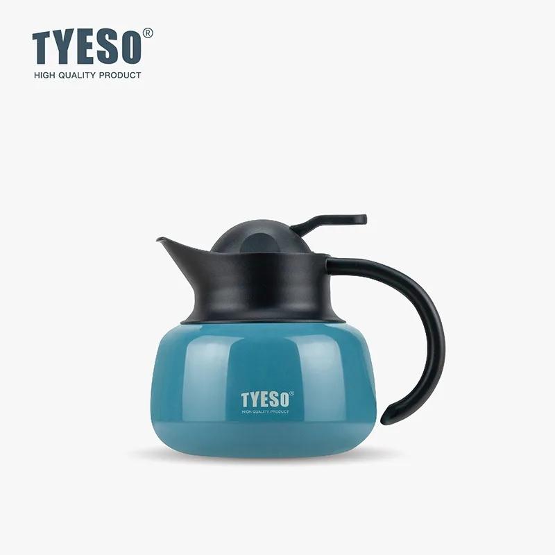 TYESO Infuser Pumpkin-Shaped Thermos Stainless Steel Insulated Tea Hot Cold Water Bottle With Removable Infuser Home Tea Pot