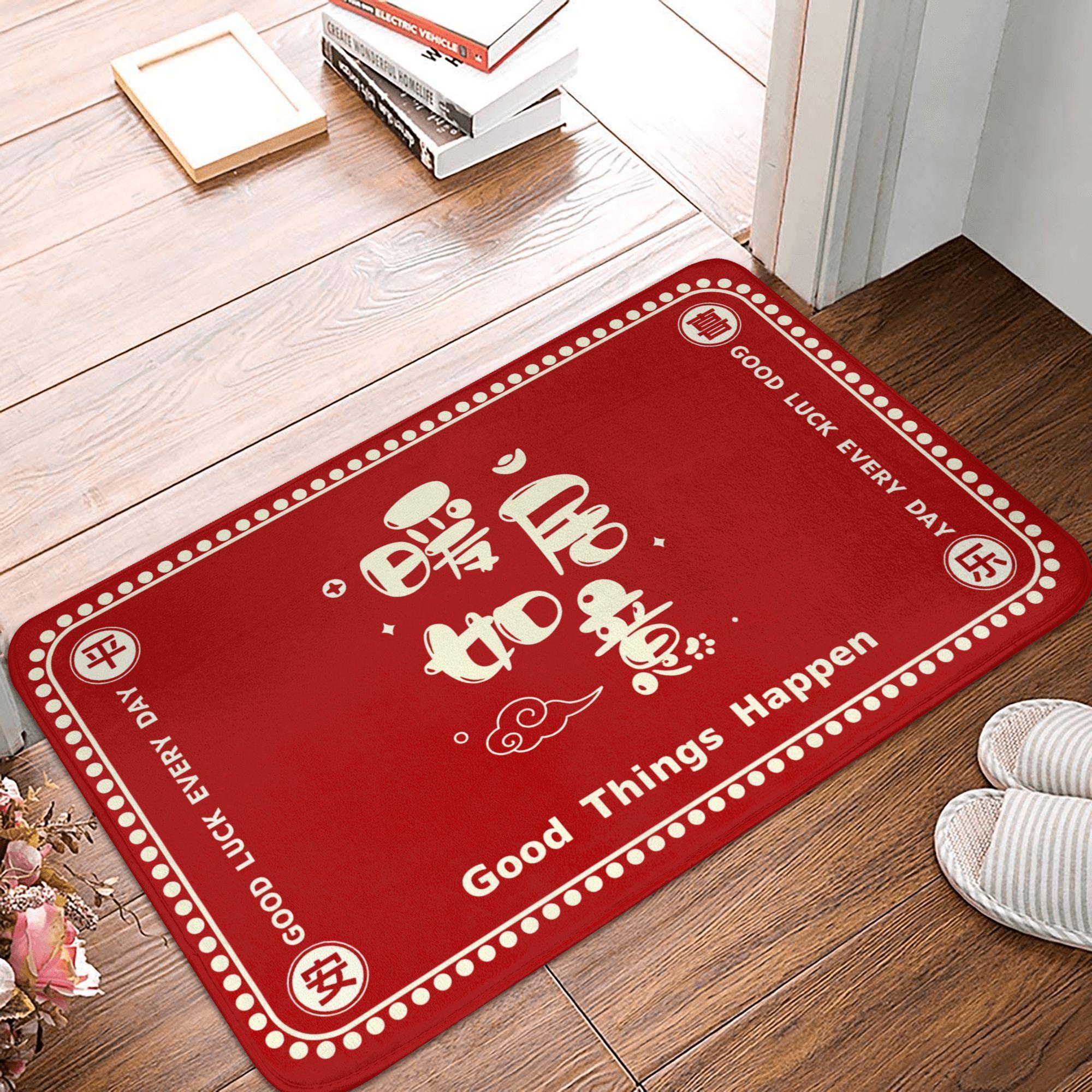 

2026 Horse Year Welcome Spring Festival Gifts Doormat Non-Slip Entrance Kitchen Door Floor Mat Living Room Rug Carpet Footpad 40cmx60cm