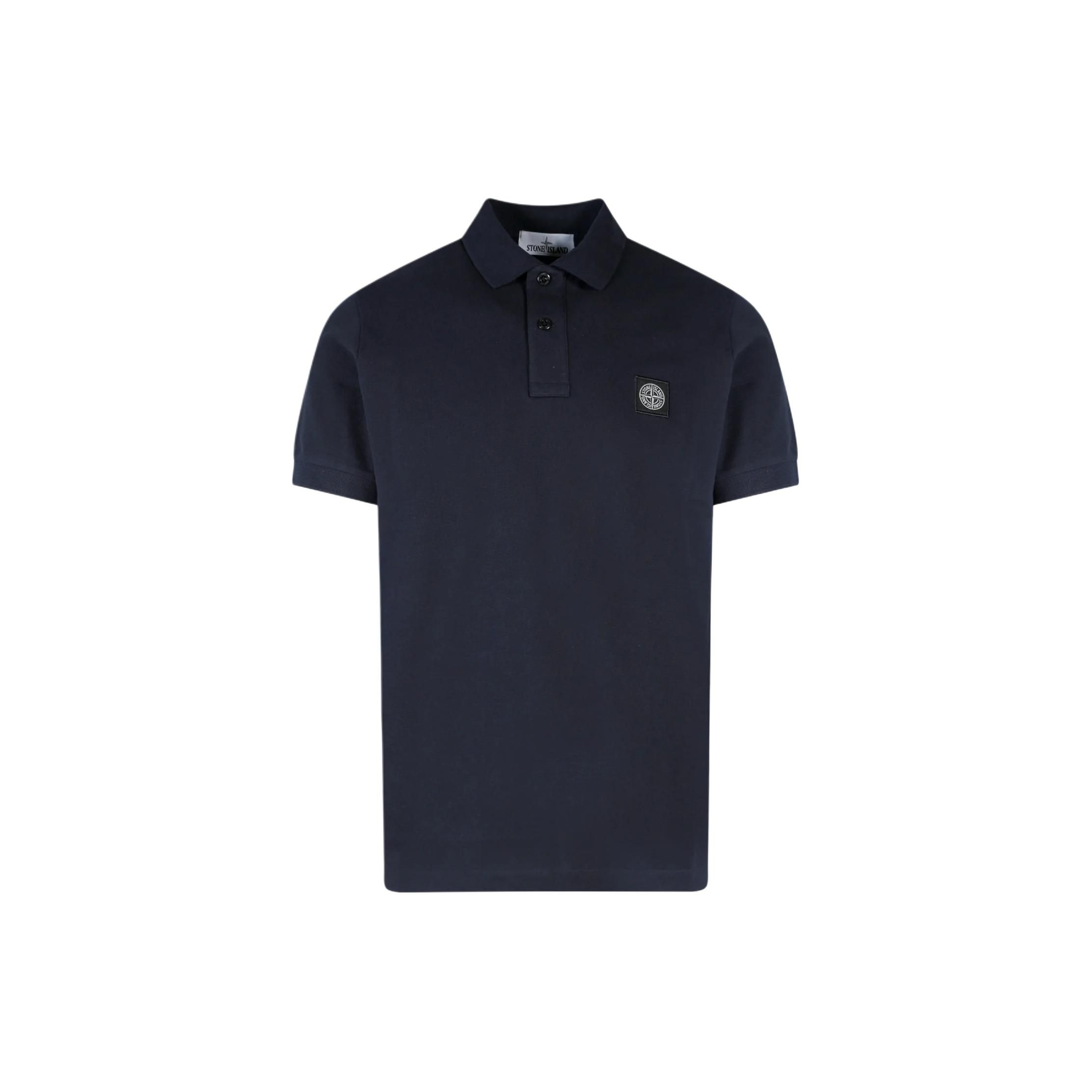 

Stone Island Ss24 Pique Cotton Logo Pattern Printed Polo Shirt Men Polo Shirts Navy-Blue 80152SC17-A0020 S