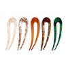 Stylish U-Shaped Kanzashi Hair Pins Set of 5, Tortoiseshell Pattern, Hair Accessories for Women, Hair Clips, Hair Ornaments, Japanese Accessories for