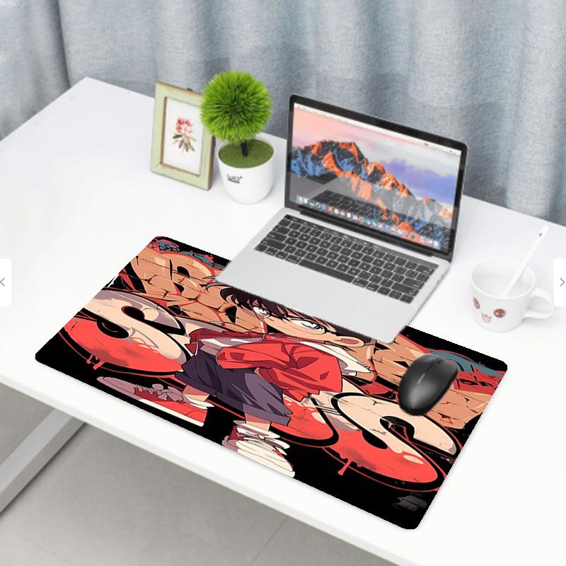 Detective Conan Print Mouse Pad, Anti‑Slip Desktop Keyboard Mat, for PC Laptop Gaming Working Daily Use, Cool Festival Surprise Gift