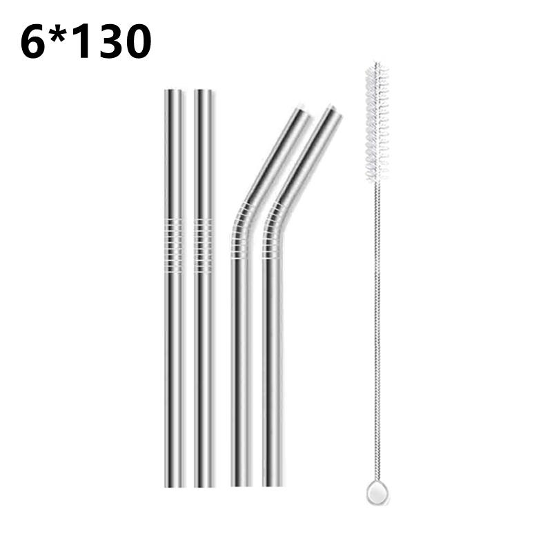 4pcs Short Metal Straws 304 Stainless Steel Straws Eco Reusable Drinking Straws for Kids Drinkware Bar Cocktail Glasses Cup