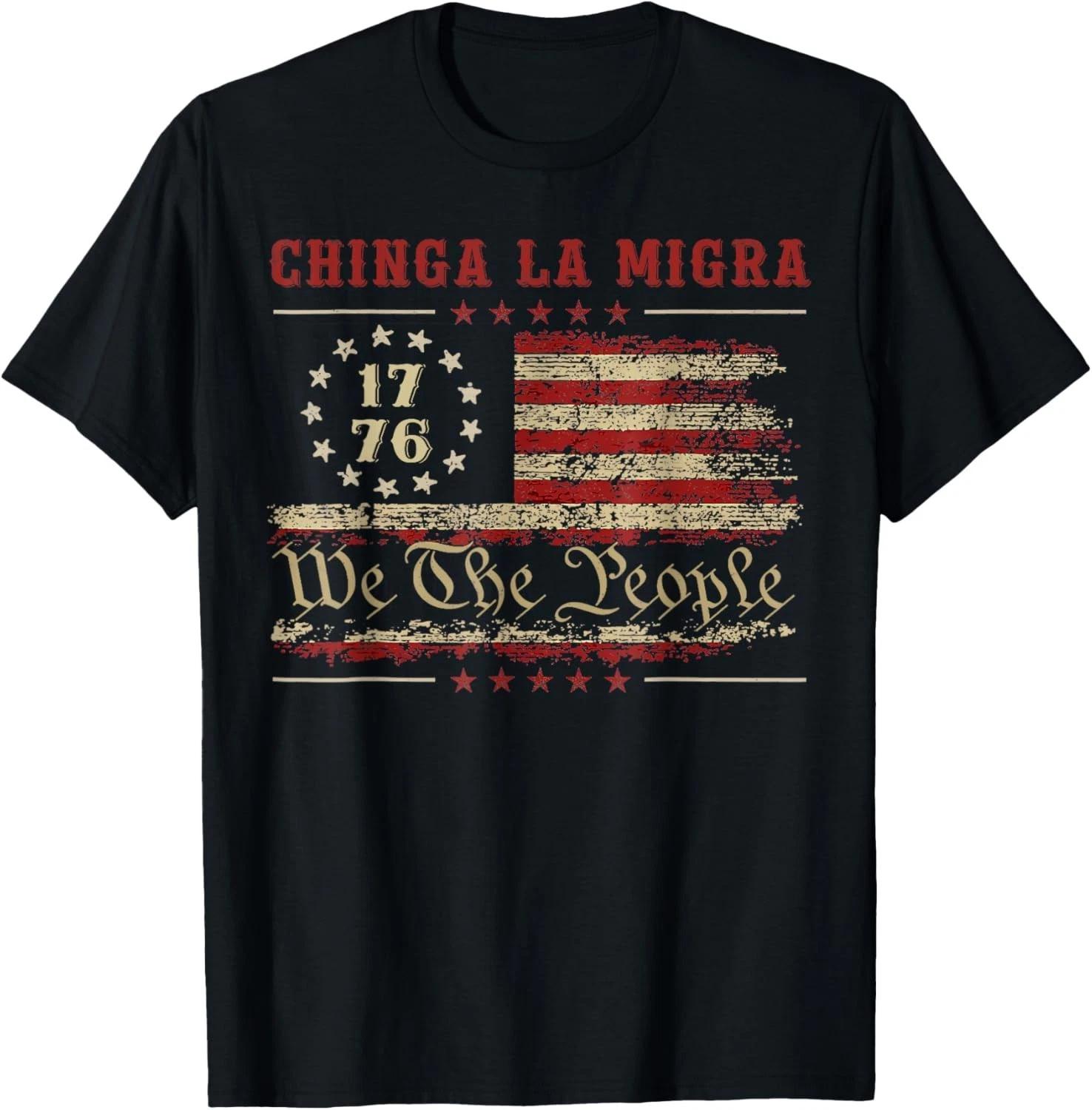 

America Vintage Chinga La Migra Shirt For Men Women Gift Unisex T-Shirt M