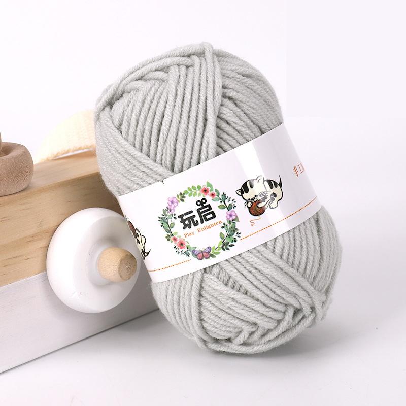 25g Milk Cotton Yarn Crochet Knitting Wool Needlework Dyed Lanas for Crochet Crafts Sweater Hat Dolls Scarf DIY Knitting Line