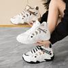Korean version of the new dad shoes women 2025 summer hollow mesh shoes breathable student sports shoes casual platform shoes