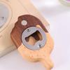 Magnetic Walnut Bottle Opener , Ice Cream Model,Suitable for Home Decoration and Bar