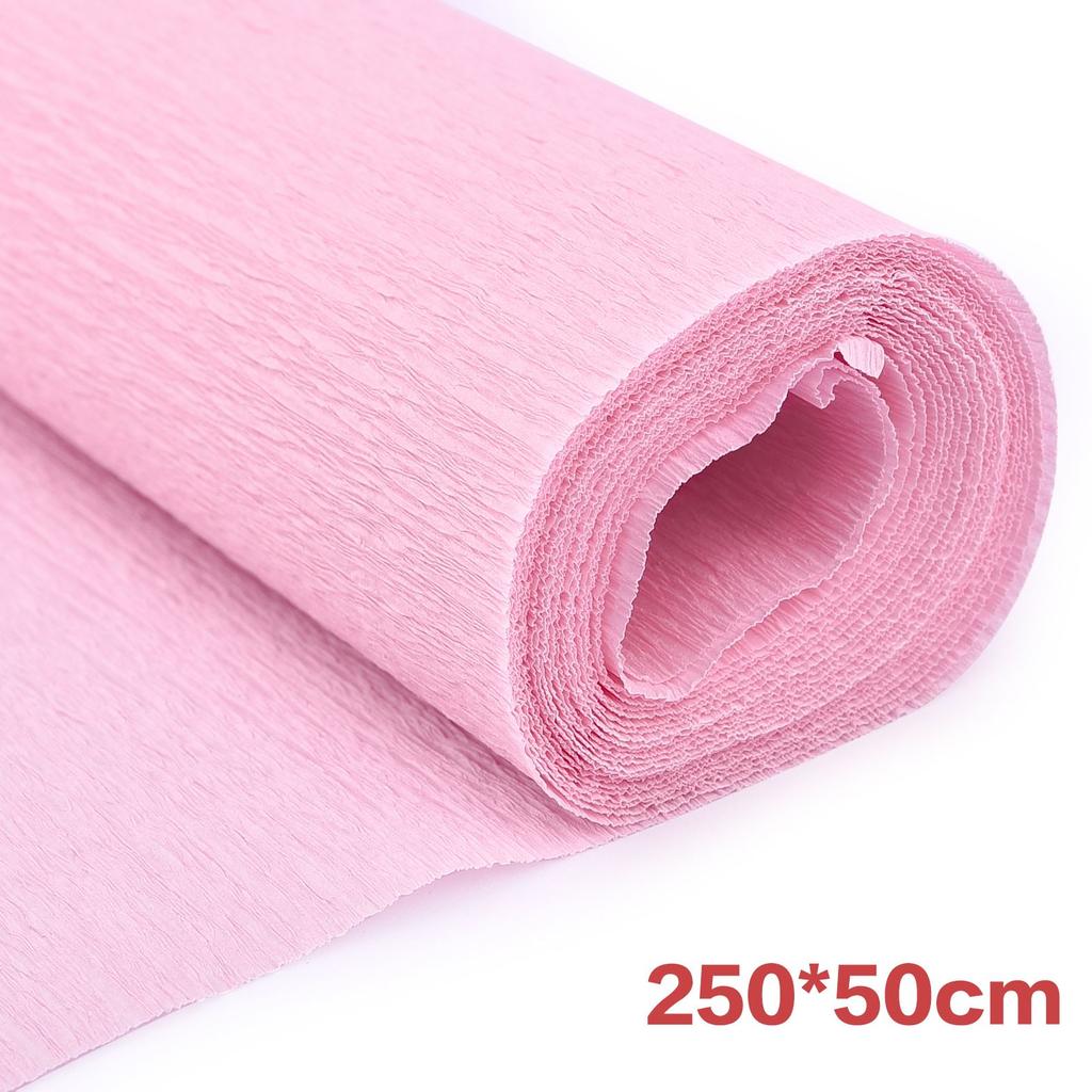 17 Colors 250x50cm Colored Crepe Paper Roll Origami Crinkled Crepe Paper Craft DIY Flowers Decoration Gift Wrapping Paper Craft