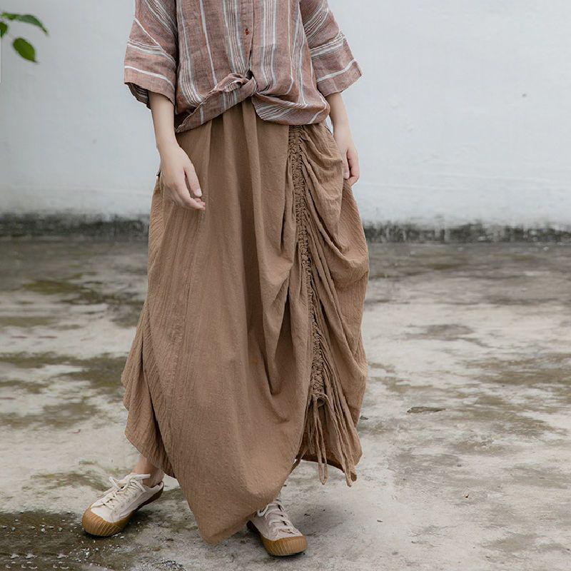 Elegantes Sommerhemd für Damen im Retro-Chinesischen Stil mit Stehkragen und Froschknöpfen, Mittellanges Baumwoll-Leinen-Oberteil.