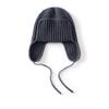 Cashmere autumn and winter new knitted hat women's versatile lace-up ear protection hat warm face little Lei Feng hat wool hat