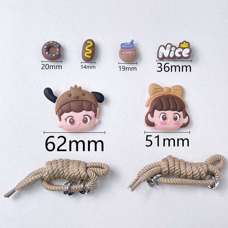 Cute Resin Starfish & Shell Croc Shoe Buckles with High-End Flower Accessories