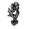 Modern Decorative Figurine - Decorative Sculpture Faces Lovers - FaceS Black
