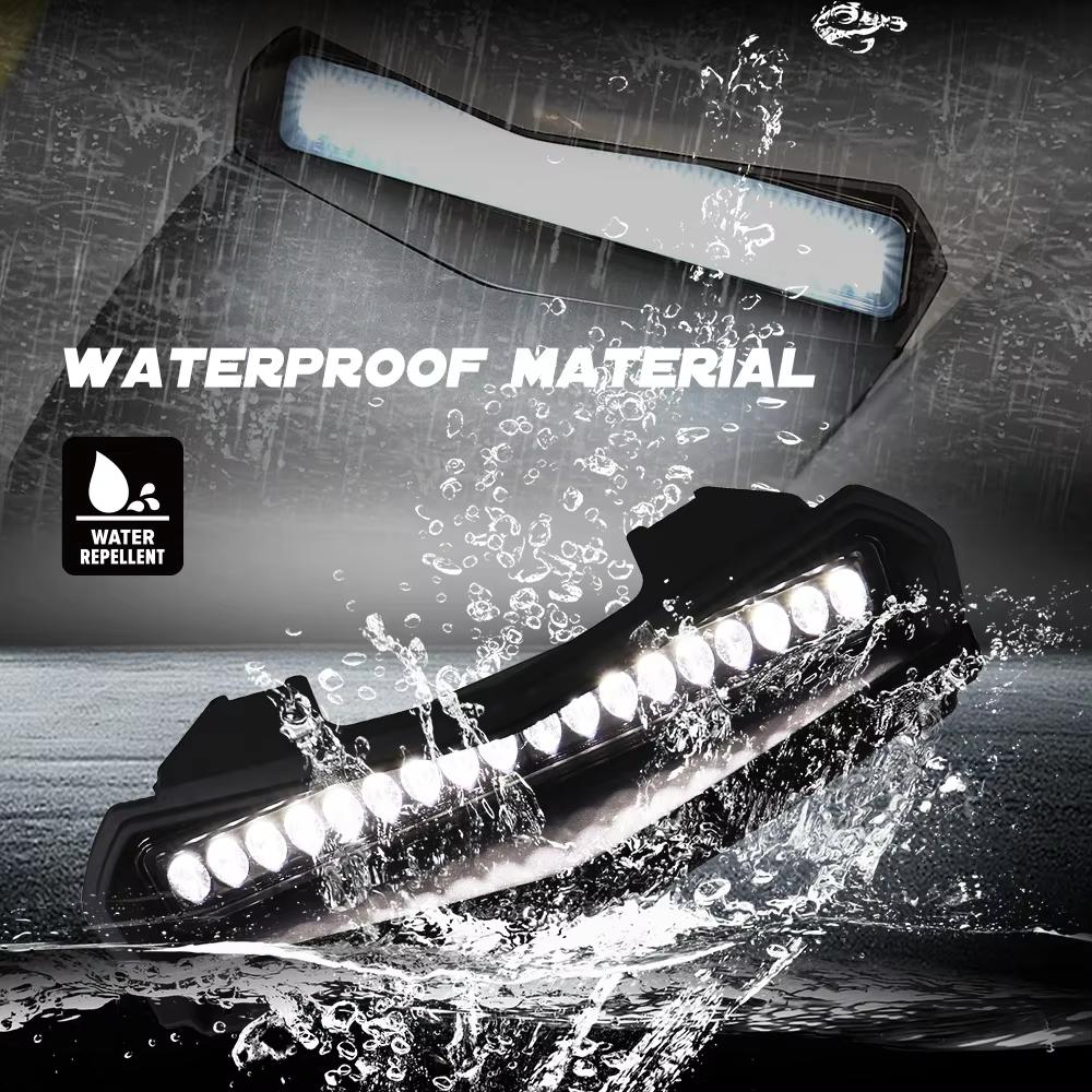 LED Hood Scoop Light for Yamaha RMAX 1000, Front Auxiliary Spot Light Hood Panel DRL Scoop Light For Yamaha Wolverin 2025-2025-